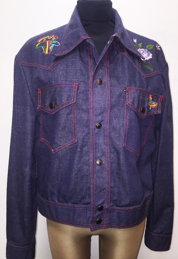 Vintage 1970's Embroidered Denim Jacket
