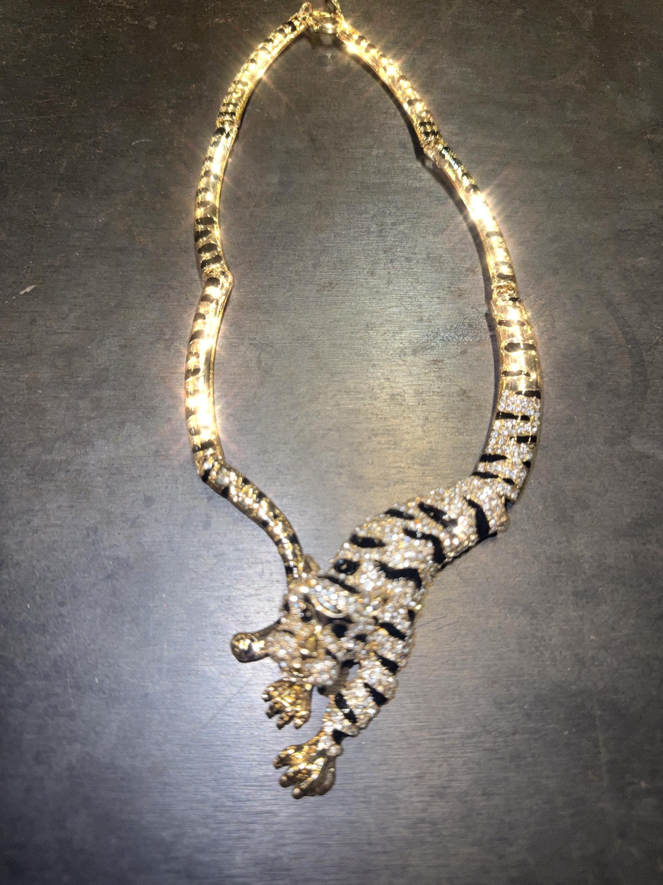 Vintage Leopard Necklace - Etsy