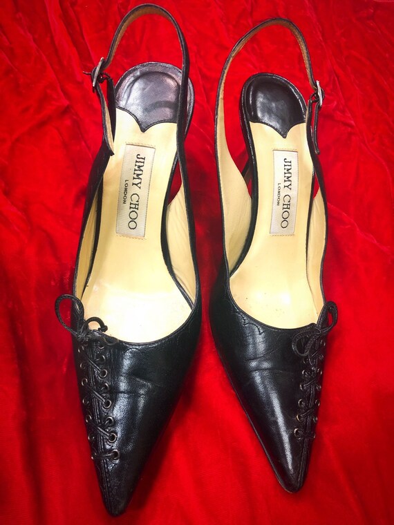jimmy choo black slingbacks