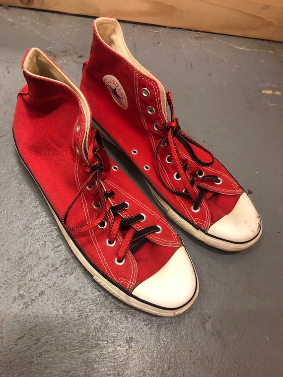 Vintage Red Converse All Star HighTops