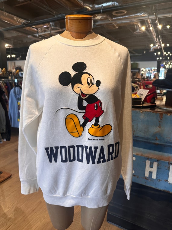 Vintage 80's Felt Mickey Mouse/Champion  Sweatshir