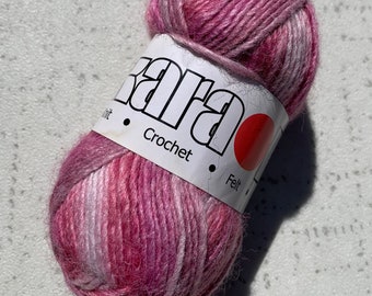 Karaoke Soysilk Wool Yarn, Variegated PINK Yarn, Destash