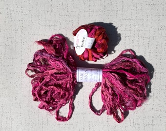 Grab bag: Dolce/frabjous fiber. Ribbon & Sari Ribbon Pinks  Reds