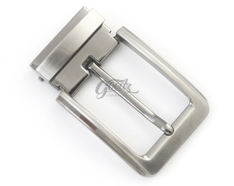 Gunmetal Clip On Belt Buckle | Polished Minimalist Style Clamp Buckle (35mm, 1-3/8")