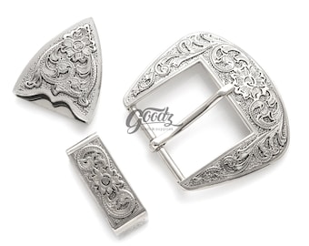 1 1/2”,38mm Set of Western Replacement Belt Buckle | Cowgirl Cowboy Belt Buckles | Silver Replacement Rodeo Buckle