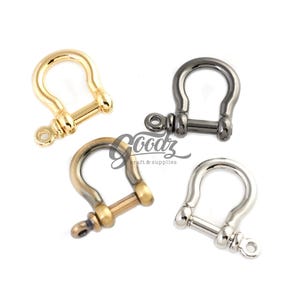10mm Shackle Joint Connector: Paracord Keychain U Hook - 2 Pcs