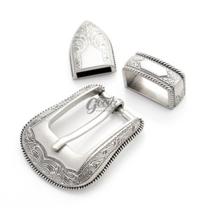 1&quot;,25mm Silver Western Cowboy Buckle Set | Rodeo Cowboy Belt Replacement Buckle