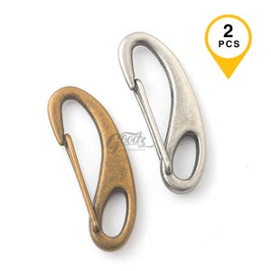 Matte D-Shape Carabiner Snap Clip | Belt Ear Loop EDC Keychain