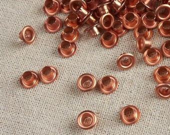 200Pieces 4mm Hold Round Grommet |  Leather Craft Grommet | Tag Label Grommet - MORE COLOR