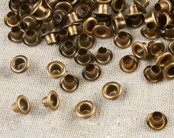 200Pieces 4mmHole Round Metal Grommet | Leather Craft Grommet - MORE COLOR