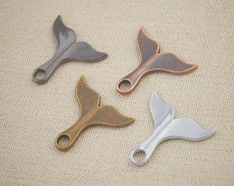 x10 connecteurs plats en queue de poisson de 30 mm | Connecteur suspendu |  Connecteur baleine |  Bricolage Artisanat de maroquinerie |   Connecteur de bracelet