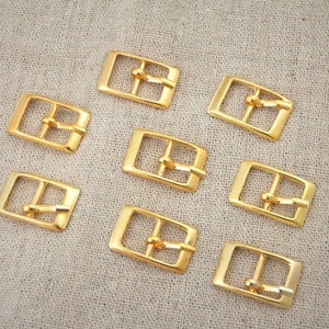 10 pièces 10 mm taille intérieure Boucle de ceinture mini-barre centrale Petite boucle boucle de sac Petite boucle Pièce de boucle pour poupée Gold