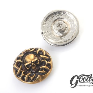 Biker Concho Totenkopf Mit Kreuz – Silberner Metall-Anhänger Für Motorrad-Zubehör