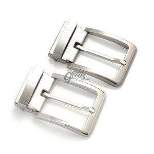 Mens Clip Belt Buckle: Polished Replacement Clamp (35mm)