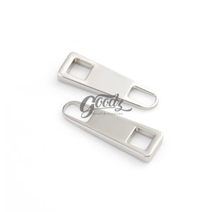 Modern Matte Silver Zipper Puller: Bag, Jacket Replacement (4 Pieces, 35mm Length)