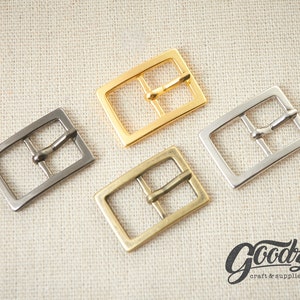 12Pieces - 12mm Center Bar Buckles | Mini Rectangle Buckle | BJD Doll Cloth Buckle | Bag - Shoes - Repair Buckle