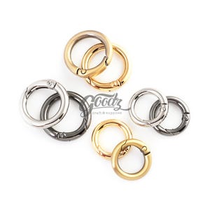 x4 Stück kleiner Feder-Schnapptorring | Mini Spring Runder Schlüsselring | Kleiner O-Ring für Schlüsselanhänger | Löse Snap Ring Schlüsselanhänger | Geldbörse Hardware