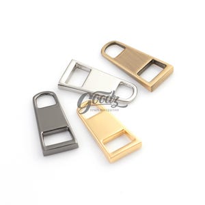 x4Pieces 30mm Length Minimal  Zipper Puller | Replacement Zipper Slider Puller For Bag - Purse - Wallet - Jacket  | Metal Zipper