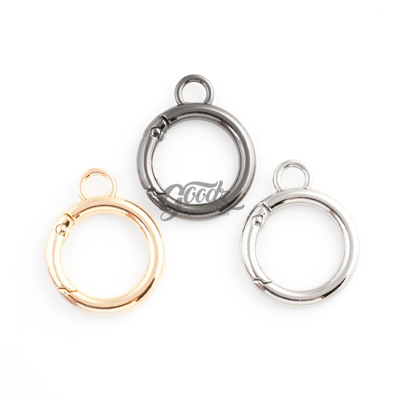Mini fjäderlåsring med snäppfäste och ögla, 6 st | Litet O-ringsspänne | Berlockkoppling | Nyckelringsdetaljer Different Color