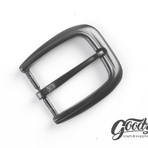 1.57" - 40 mm マットブラック ヒールバー ベルト バックル | レザー ベルト バックル | 交換用ブラック バックル | メンズ ベルト バックル