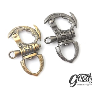 x2Pcs 60mm Gancio girevole con chiusura a scatto / Gancio a scatto per motociclista / Chiusura con passante per cintura / Accessorio da uomo / Chiusura per portachiavi