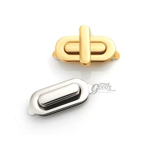 Twist Turn Lock 45mm Silver - Gold  for DIY Purse Bags | Bag Lock Closure Hardware