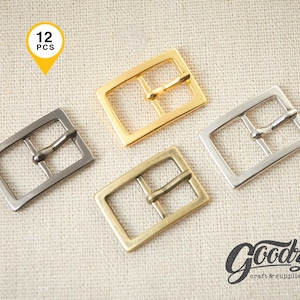 Mini Rectangle Center Bar Buckles ,12Pcs - 12mm | BJD Doll Cloth Buckle | Bag - Shoes - Repair Buckle
