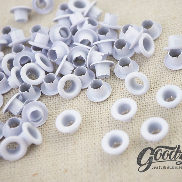 4 mm hole round  200PCS Grommet  White matte / 4mm White Grommet / Small Eyelet