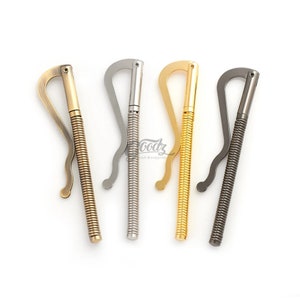 x2 pezzi - Fermasoldi a molla di alta qualità da 77 mm / Fermasoldi per portafoglio / Fermasoldi a molla fai da te per portafoglio / Portasoldi