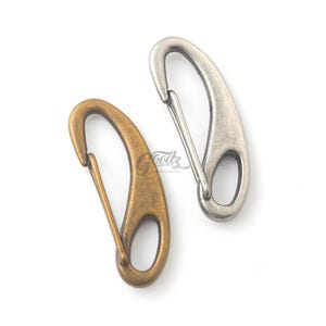 x2Pieces Matte Key Hook Spring Snap Carabiner | Clasp Carabiner | Belt Loop Keychain | Unique Carabiner | D Shape Carabiner