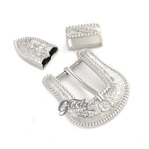 1&quot;,25mm Silver Western Cowboy Buckle Set | Western Rodeo Cowboy Belt Replacement Buckle