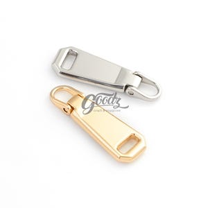 Polished Metal Zipper Puller: Replacement Slider for Bags & Jackets (4 Pieces)