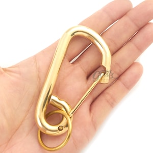 Brass Carabiner Ear Belt Keychain by Goodz Craft Supply