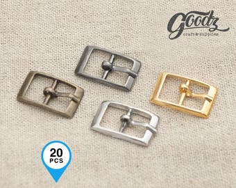 10mm Mini Rectangle Center Bar Buckles ,20Pcs - Doll Clothes , Pet Collar , Shoes , Bag Buckle - Tiny Replacement Buckle