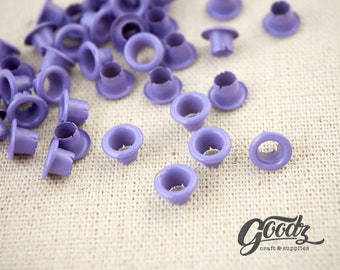 200Pieces Hole round Grommets 4mm inner diameter Violet  | Small Eyelet  | 4 mm grommets