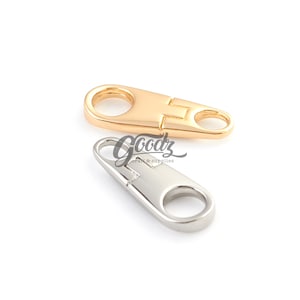 Teardrop Zipper Puller: Gold & Silver Metal Replacement (4 Pieces, 25mm Length)