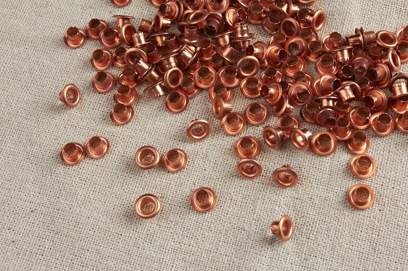 X1000PCS Copper Hole round Grommet 5mm 13/64 COPPER Tone / Etsy