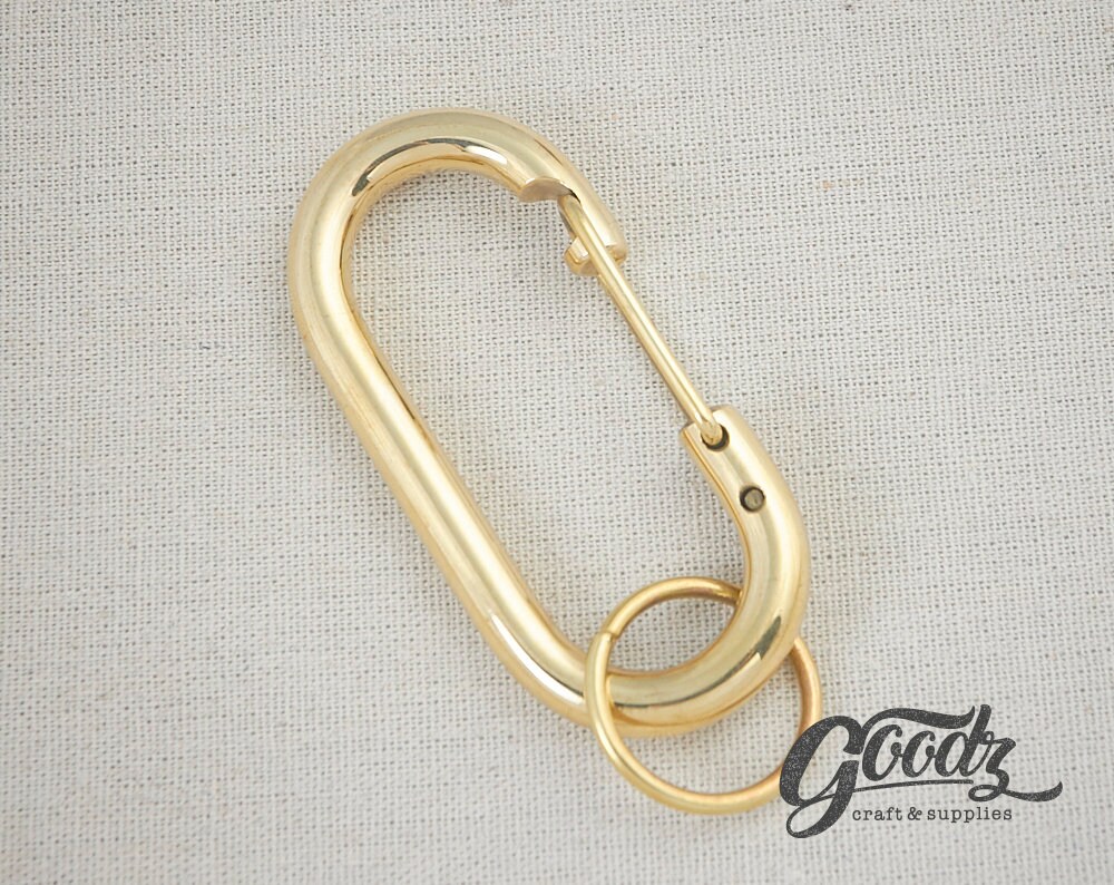 3.25inch L Size Solid Brass Hook Keychain Leathercraft Etsy