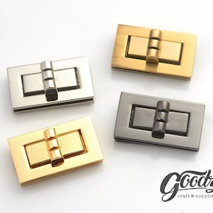 Rectangular Purse Twist Turn Bag Lock 43mm | Purse Locks Hardware | Purse Closure | Bag Fastener Hardware