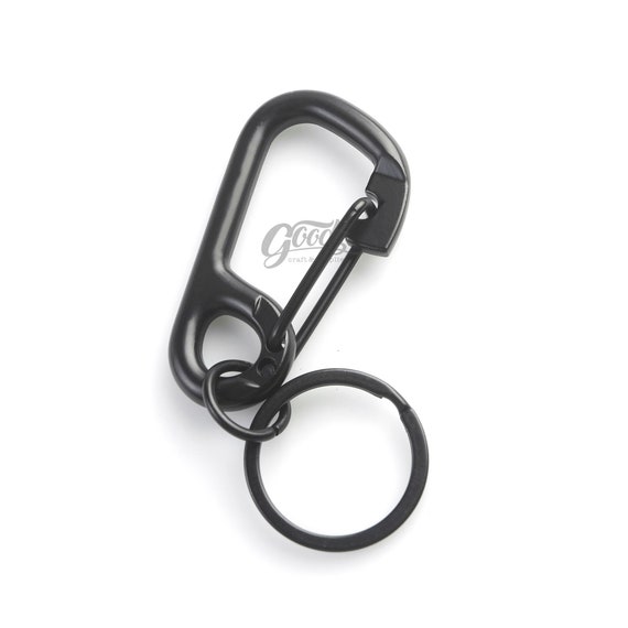 Heavy Duty Matte Carabiner Snap Gate Hook Key Chain Clip-key Hook Black Snap  Clasp Black Carabiner Keychain 