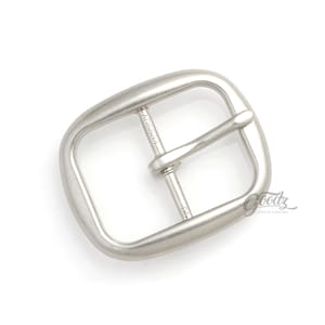 Center Bar Belt Buckle: 35mm Replacement Buckle, Silver or Antique Brass