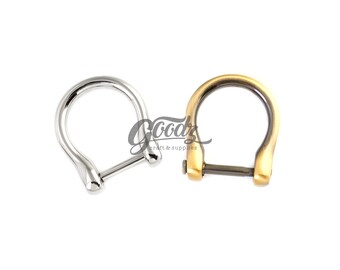 Screw Shackle Connector ,x2Pcs - 13mm , | Horseshoe D Ring | Bow Shackle | Bag Connector