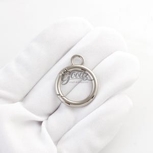 Mini fjäderlåsring med snäppfäste och ögla, 6 st | Litet O-ringsspänne | Berlockkoppling | Nyckelringsdetaljer bild 6