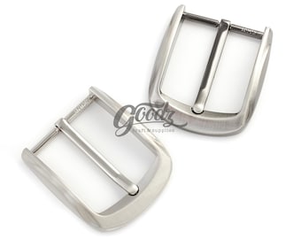 Metal Heel Bar Belt Buckle | 40mm - 1.57" Silver, Gunmetal Men's Buckle Replacement