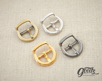 Set of 10PCS 12mm strap size Round Buckle |  Mini Buckle  |  Small buckle  | Tiny Center Bar Buckle