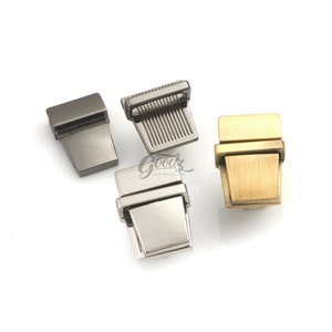 Purse Lock Closure Set: Modern Bag Hardware (25x18mm)