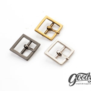 20Pieces - 12mm Center Bar Buckles | Rectangle Mini Tiny Square Buckle | BJD Doll Cloth Buckle | Bag - Shoes - Jewelry Buckle