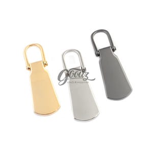 x4Pieces 40mm Length Teardrop Shape Zipper Puller | Replacement Zipper Slider Puller For Bag - Purse - Wallet - Jacket