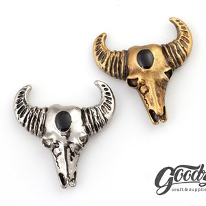 Buffalo Head Conchos: Native Style Biker Wallet Embellishments (2 Pcs, 45x40mm
