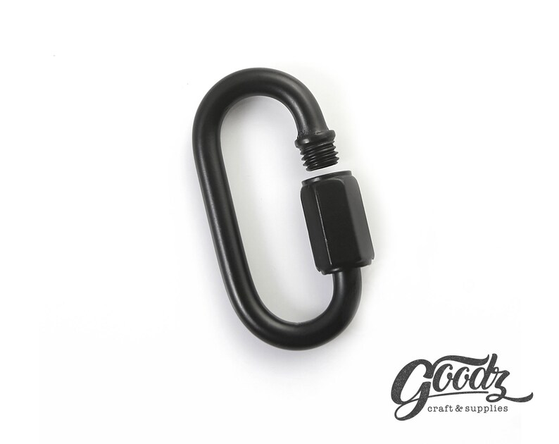 2pieces 50mm Small Screw Lock Carabiner With Split Key Ring/ Etsy